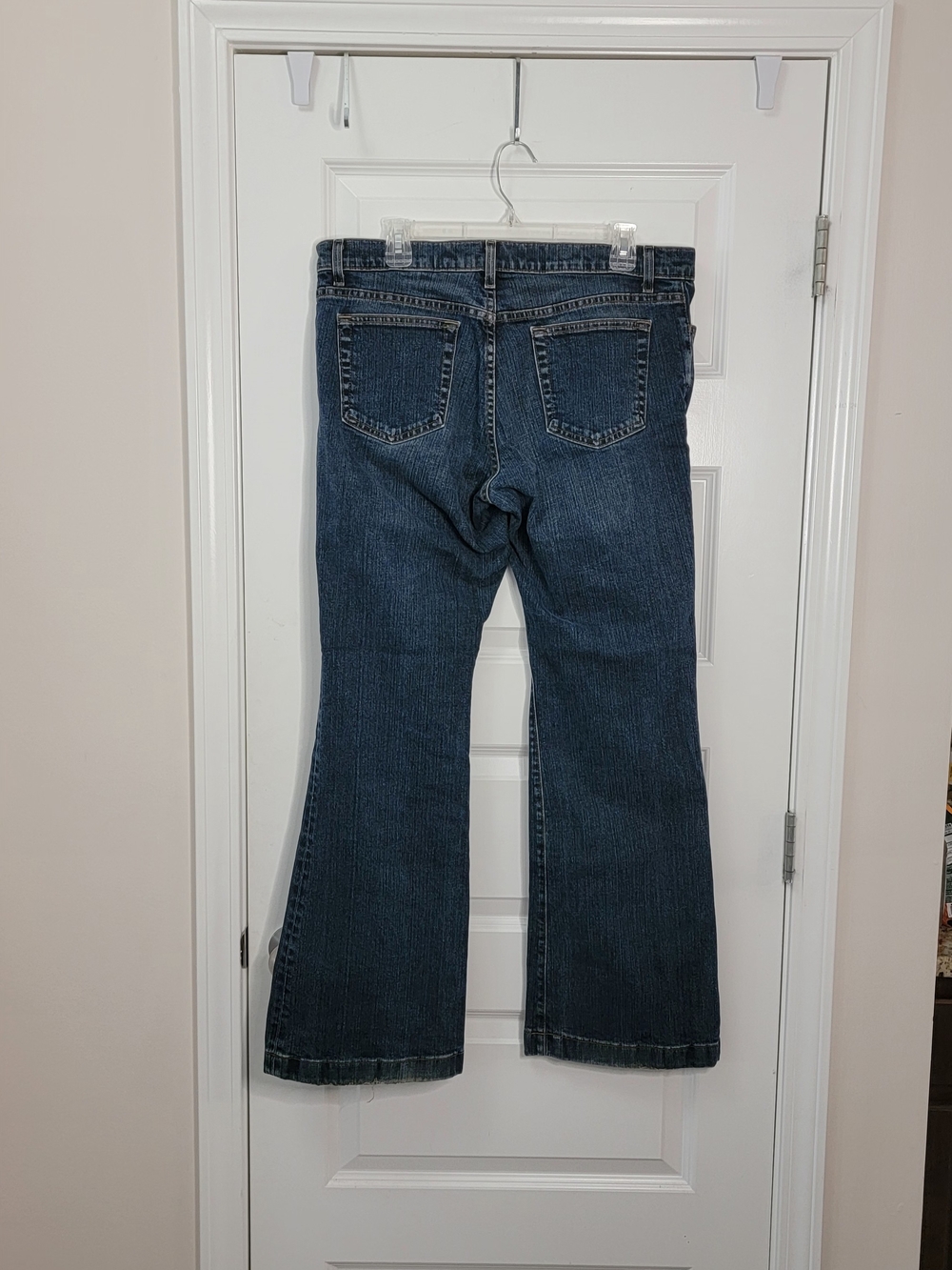 VTG GAP Long & Lean Stretch Jeans Midrise Womens 14R Bootcut Y2k Blue - Picture 2 of 8